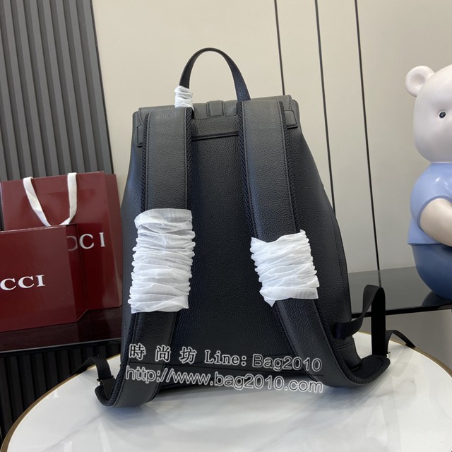 Gucci專櫃古馳最新款飾織帶大號男士雙肩背包 jh1961型號：816750